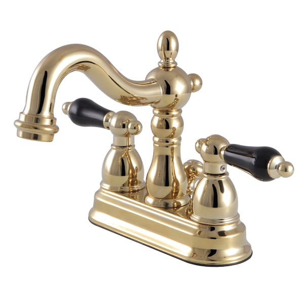 4" Centerset Bathroom Faucet, Polished Brass